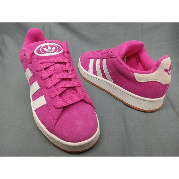 Adidas Campus 00s J Girls Sneakers Suede White Pink Gum Size 6.5 NEW NO BOX! - Picture 1 of 11